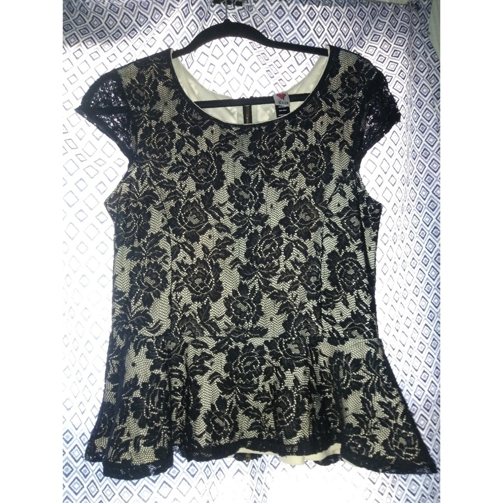 Lace Peplum Shirt